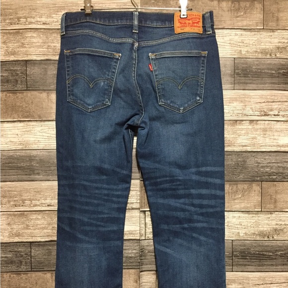 Levi’s 514 Straight Jeans Men’s 34x30 Med Wash Blue Denim Stretch (Read Desc) - Picture 7 of 13